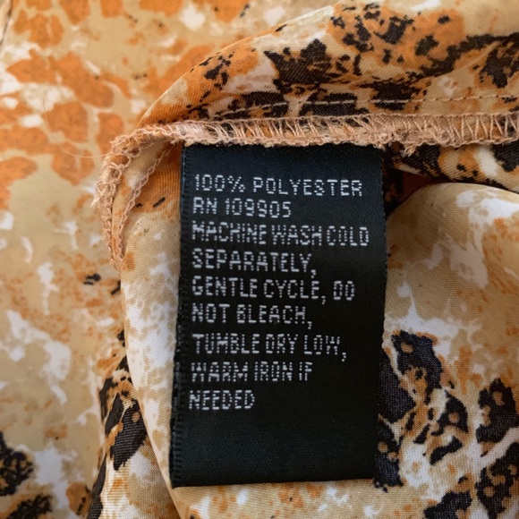 Essentials | Black & Orange Print Blouse - Picture 6 of 7